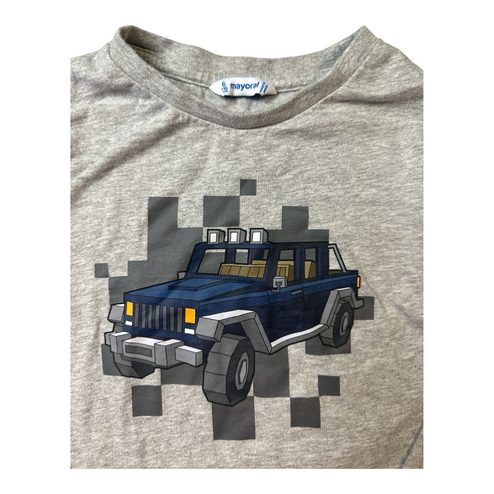 Mayoral Gray Long Sleeve Tee with Graphic Design - Picture 2 of 3